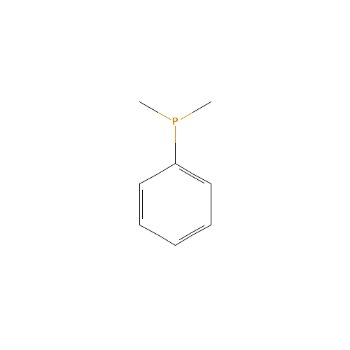 DIMETHYLPHENYLPHOSPHINE (CAS: 672-66-2) - Chemical Structure and Molecular Formula 