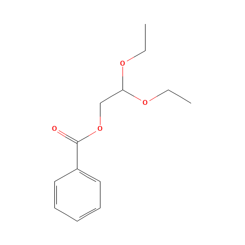 Benzoyloxy acetaldehyde diethyl acetal (CAS: 64904-47-8) - Chemical Structure and Molecular Formula 