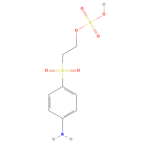 2-[(4-Aminophenyl)sulfonyl]ethyl hydrogen sulfate (CAS: 2494-89-5) - Chemical Structure and Molecular Formula 