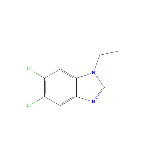 N-ETHYL-5,6-DICHLOROBENZIMIDAZOLE (CAS: 6478-76-8) - Chemical Structure and Molecular Formula 