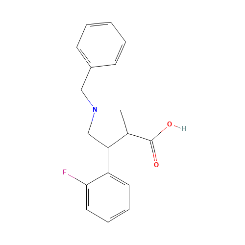 1-BENZYL-4-(2-FLUORO-PHENYL)-PYRROLIDINE-3-CARBOXYLIC ACID (CAS: 874990-50-8) - Related Chemical Product