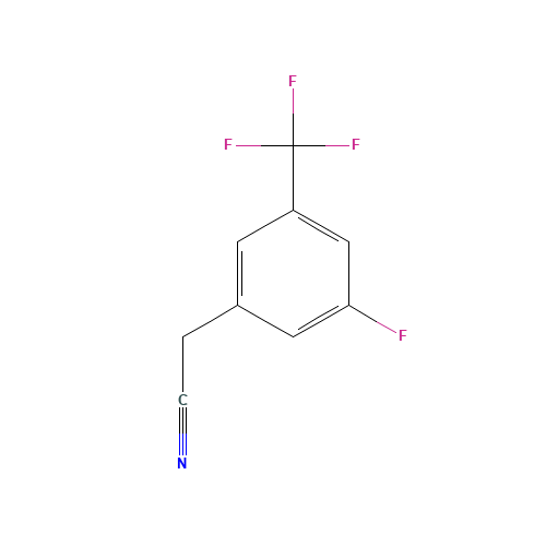 3-FLUORO-5-(TRIFLUOROMETHYL)PHENYLACETONITRILE (CAS: 239087-12-8) - Chemical Structure and Molecular Formula 