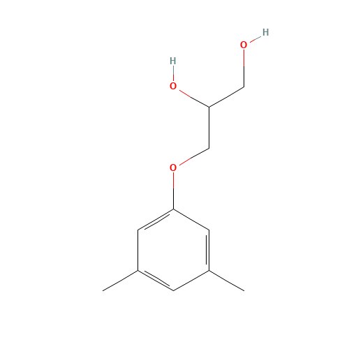 3-(3,5-Dimethylphenoxy)propane-1,2-diol (CAS: 59365-66-1) - Chemical Structure and Molecular Formula 