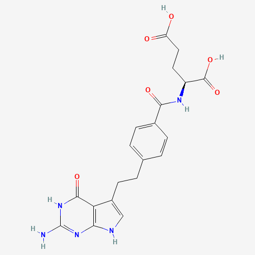 N-[4-[2-(2-Amino-4,7-dihydro-4-oxo-1H-pyrrolo[2,3-d]pyrimidin-5-yl)ethyl]benzoyl]-L-glutamic acid disodium salt (CAS: 137281-23-3) - Related Chemical Product