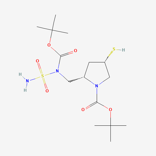 (2s,4s)-1-t-butoxycarbonyl-2-(N-T-butoxycarbonyl-N-sulfamoylamino)methyl-4-mercapto-pyrrolidine (CAS: 148017-44-1) - Related Chemical Product