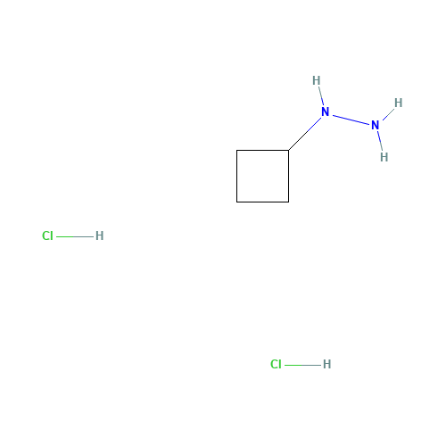 1-cyclobutylhydrazine dihydrochloride (CAS: 1156980-49-2) - Chemical Structure and Molecular Formula 