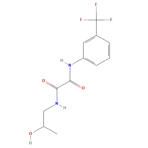 N1-(2-hydroxypropyl)-N2-(3-(trifluoromethyl)phenyl)oxalamide (CAS: 433241-66-8) - Chemical Structure and Molecular Formula 
