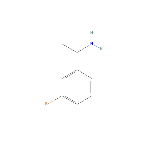 1-(3'-BROMOPHENYL)ETHYLAMINE (CAS: 74877-08-0) - Chemical Structure and Molecular Formula 