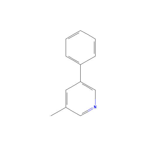3-METHYL-5-PHENYLPYRIDINE (CAS: 10477-94-8) - Chemical Structure and Molecular Formula 