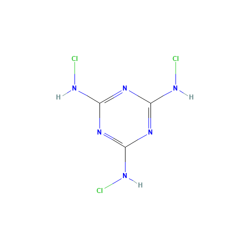 Trichloromelamine (CAS: 7673-09-8) - Chemical Structure and Molecular Formula 