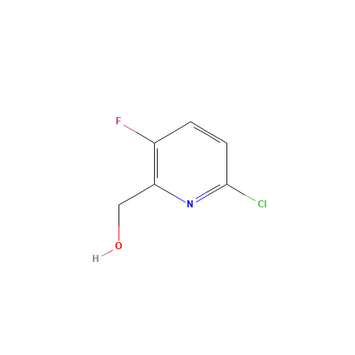 6-Chloro-3-fluoro-2-(hydroxymethyl)pyridine (CAS: 884494-80-8) - Chemical Structure and Molecular Formula 