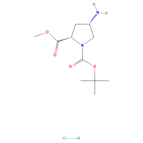 (2S,4S)-1-tert-Butyl 2-methyl 4-aminopyrrolidine-1,2-dicarboxylate hydrochloride (CAS: 171110-72-8) - Related Chemical Product