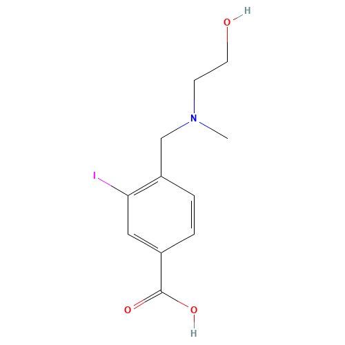 4-(((2-hydroxyethyl)(methyl)amino)methyl)-3-iodobenzoic acid (CAS: 1131622-46-2) - Related Chemical Product