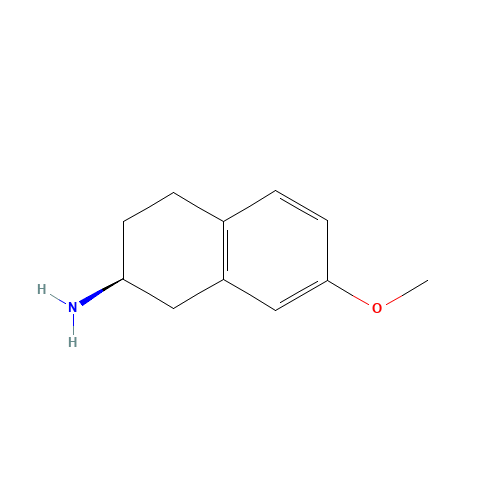(S)-2-Amino-1,2,3,4-tetrahydro-7-methoxynaphthalene (CAS: 121216-42-0) - Chemical Structure and Molecular Formula 