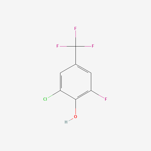 2-CHLORO-6-FLUORO-4-(TRIFLUOROMETHYL)PHENOL (CAS: 116640-09-6) - Chemical Structure and Molecular Formula 
