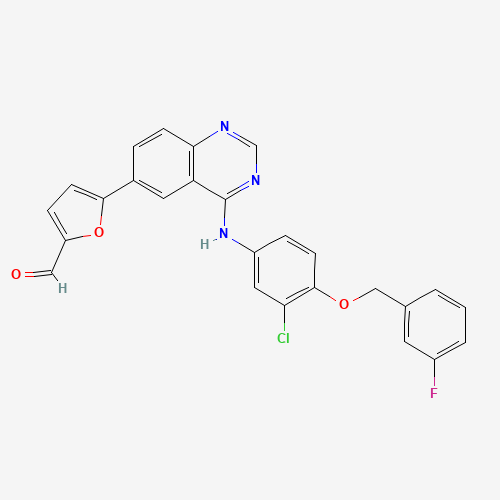 5-[4-((3-Chloro-4-((3-fluorobenzyl)oxy)phenyl)amino)quinazolin-6-yl]-2-furaldehyde (CAS: 231278-84-5) - Related Chemical Product