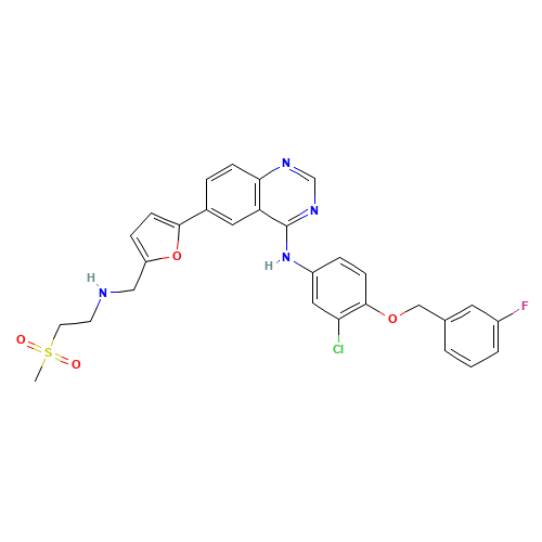 Lapatinib (CAS: 231277-92-2) - Chemical Structure and Molecular Formula 