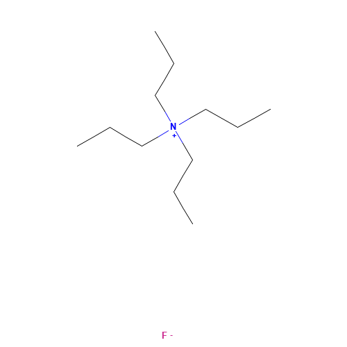 Tetrapropyl Ammonium Fluoride (CAS: 7217-93-8) - Chemical Structure and Molecular Formula 