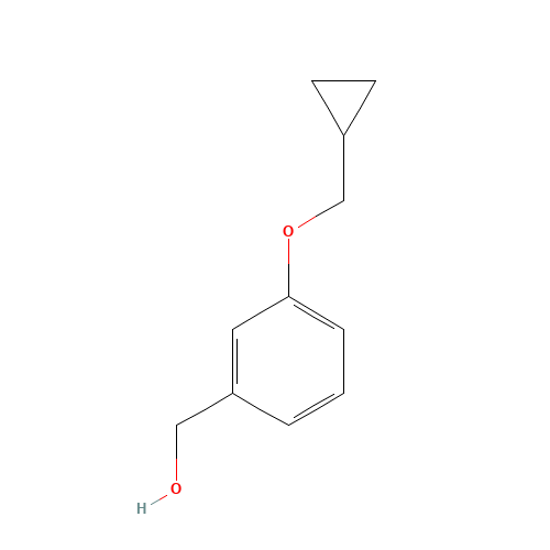 (3-(cyclopropylmethoxy)phenyl)methanol (CAS: 411229-88-4) - Chemical Structure and Molecular Formula 