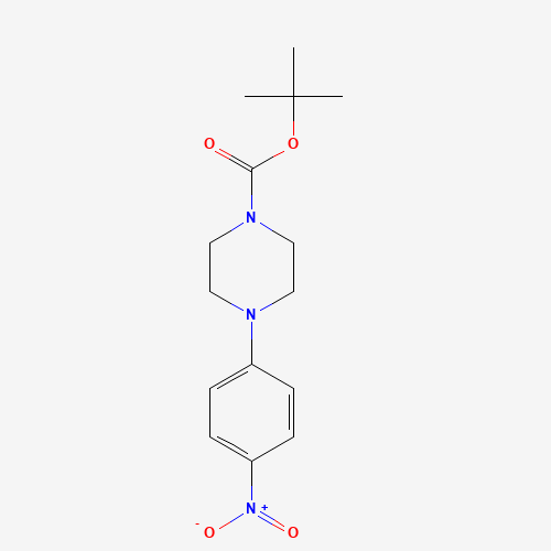 4-(4-NITROPHENYL)PIPERAZINE-1-CARBOXYLIC ACID TERT-BUTYL ESTER (CAS: 182618-86-6) - Chemical Structure and Molecular Formula 