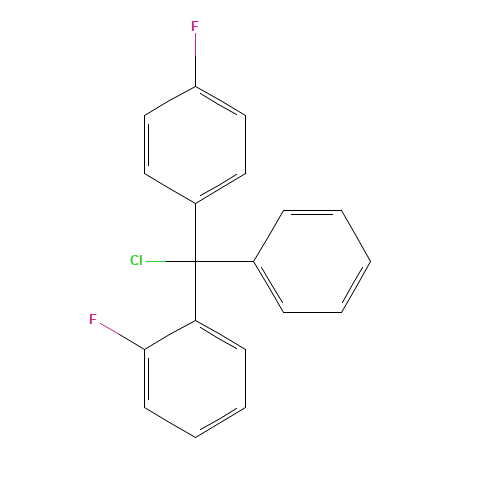 1-[Chloro(4-fluorophenyl)phenylmethyl]-2-fluorobenzene (CAS: 128092-75-1) - Chemical Structure and Molecular Formula 