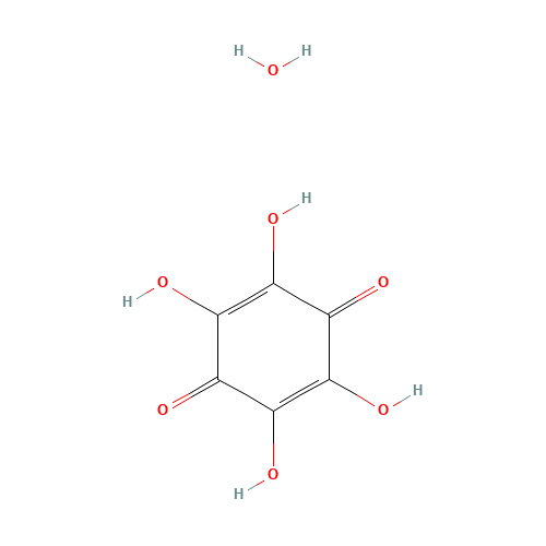TETRAHYDROXY-1,4-QUINONE HYDRATE (CAS: 123334-16-7) - Chemical Structure and Molecular Formula 
