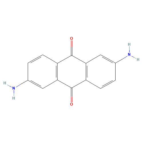 2,6-Diaminoanthraquinone (CAS: 131-14-6) - Chemical Structure and Molecular Formula 