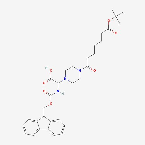 FMOC-2-[[(6'-T-BUTOXY-CARBONYL)HEXANOYL]PIPERAZIN-4-YL]-GLYCINE (CAS: 864685-37-0) - Related Chemical Product