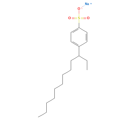 Sodium dodecylbenzenesulphonate (CAS: 25155-30-0) - Chemical Structure and Molecular Formula 