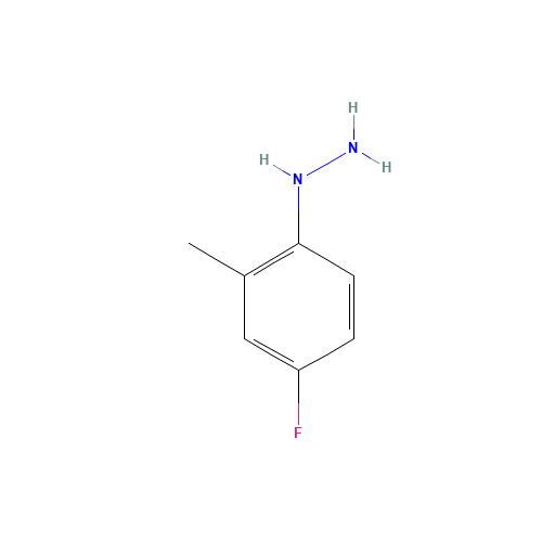 (4-fluoro-2-methylphenyl)hydrazine (CAS: 356534-04-8) - Chemical Structure and Molecular Formula 