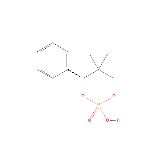 (2R,4R)-5,5-DIMETHYL-2-HYDROXY-4-PHENYL-1,3,2-DIOXAPHOSPHORINAN 2-OXIDE (CAS: 98674-80-7) - Chemical Structure and Molecular Formula 