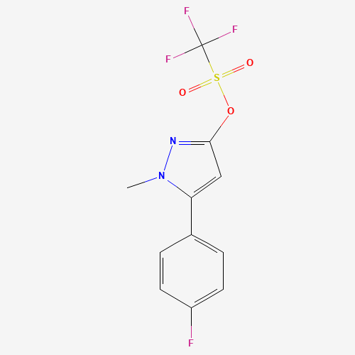 5-(4-fluorophenyl)-1-methyl-1H-pyrazol-3-yltrifluoromethanesulfonate (CAS: 623577-34-4) - Related Chemical Product