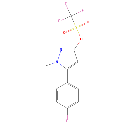 5-(4-fluorophenyl)-1-methyl-1H-pyrazol-3-yltrifluoromethanesulfonate (CAS: 623577-34-4) - Related Chemical Product