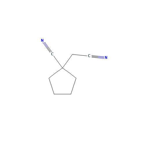 1-(cyanomethyl)cyclopentanecarbonitrile (CAS: 1539-03-3) - Chemical Structure and Molecular Formula 