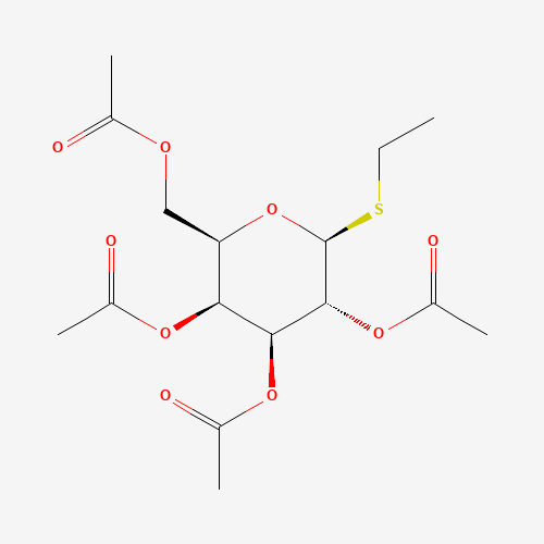 Ethyl 2,3,4,6-tetra-O-acetyl-1-thio-b-D-galactopyranoside (CAS: 55722-49-1) - Chemical Structure and Molecular Formula 