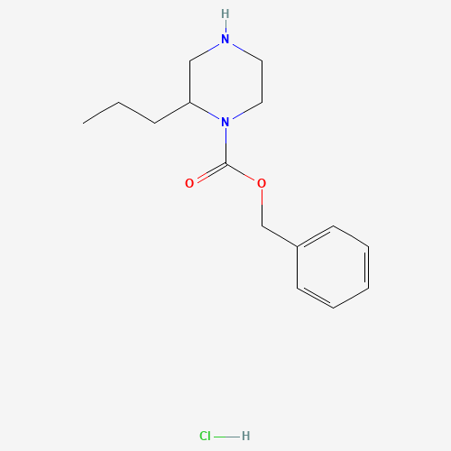 benzyl 2-propylpiperazine-1-carboxylate hydrochloride (CAS: 1179361-53-5) - Chemical Structure and Molecular Formula 