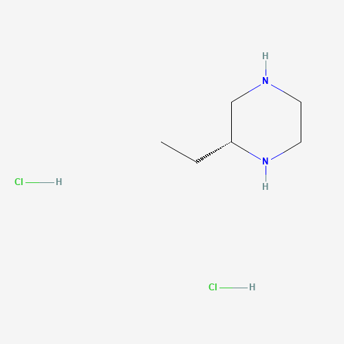 (R)-2-ethylpiperazine dihydrochloride (CAS: 438050-07-8) - Chemical Structure and Molecular Formula 