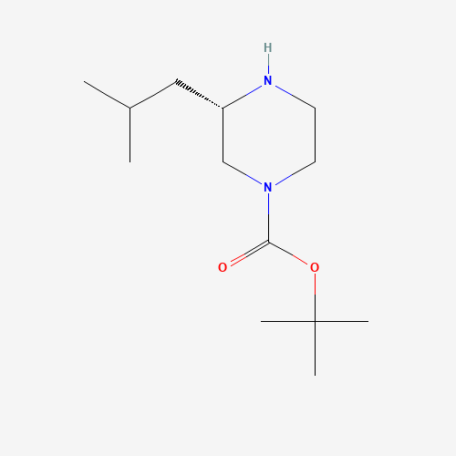 (S)-1-BOC-3-ISOBUTYLPIPERAZINE (CAS: 928025-62-1) - Chemical Structure and Molecular Formula 