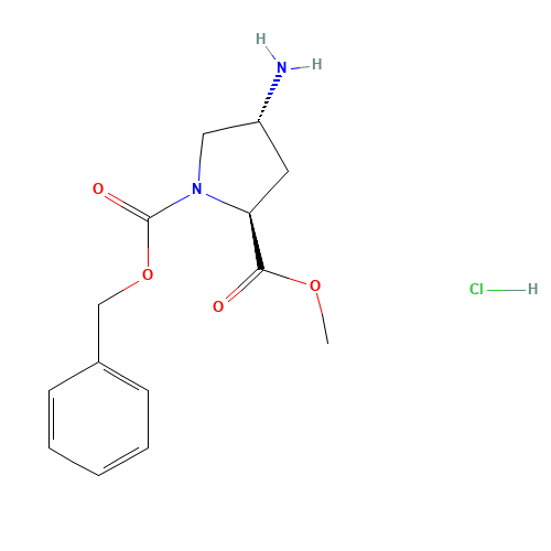 (2S,4R)-4-amino-1-benzyloxycarbonyl-pyrrolidine-2-carboxylic acid-methyl ester hydrochloride (CAS: 409325-33-3) - Related Chemical Product