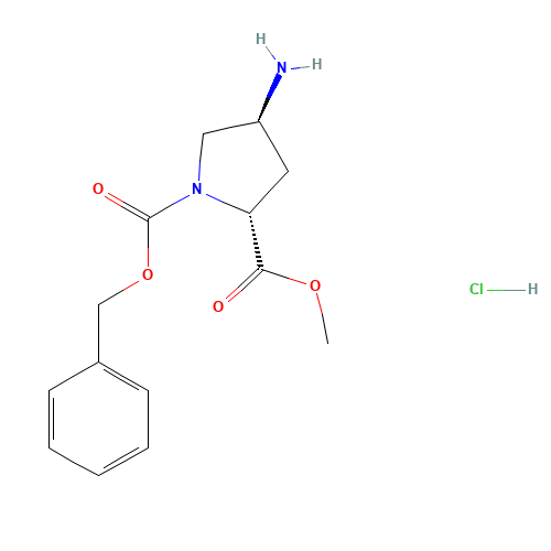 (2R,4S)-4-AMINO-1-CBZ-PYRROLIDINE-2-CARBOXYLIC ACID METHYL ESTER-HCl (CAS: 489446-77-7) - Related Chemical Product