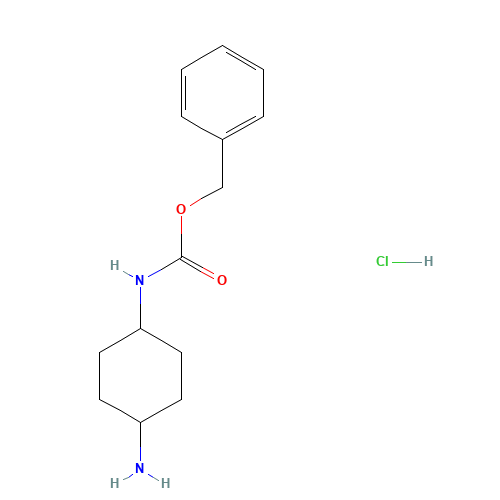 Trans-1-CBZ-AMINO-4-AMINOCYCLOHEXANE-HCl (CAS: 1179361-50-2) - Chemical Structure and Molecular Formula 