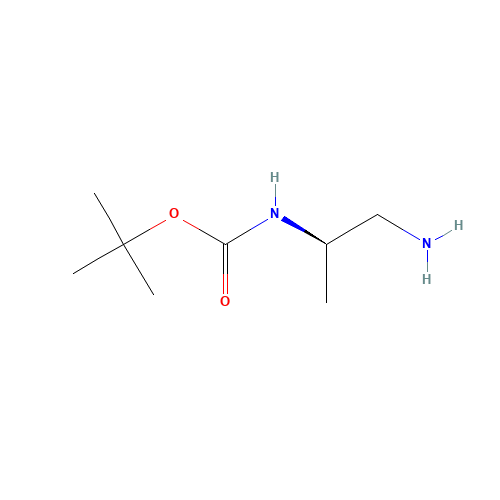 Carbamic acid,[(1R)-2-amino-1-methylethyl]-,1,1-dimethylethyl ester (9CI) (CAS: 100927-10-4) - Chemical Structure and Molecular Formula 