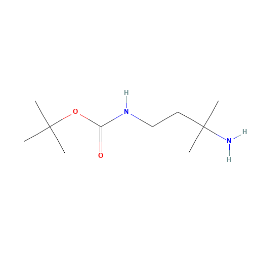 tert-butyl N-(3-amino-3-methyl-butyl)carbamate hydrochloride (CAS: 880100-30-1) - Chemical Structure and Molecular Formula 