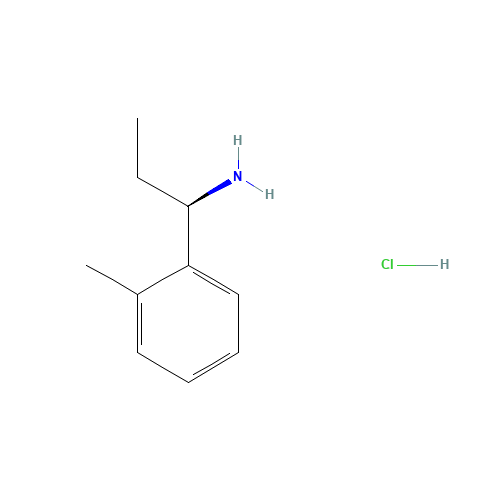(1R)-1-(2-METHYLPHENYL)PROPYLAMINE-HCl (CAS: 856562-93-1) - Chemical Structure and Molecular Formula 