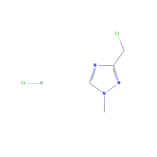 3-CHLOROMETHYL-1-METHYL-1H-[1,2,4]TRIAZOLE (CAS: 135206-76-7) - Chemical Structure and Molecular Formula 