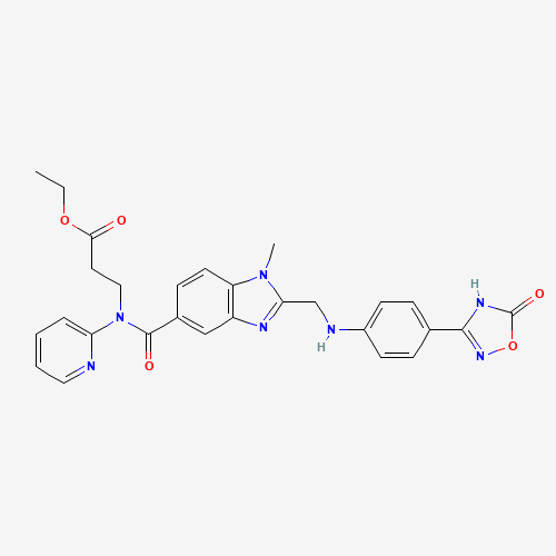 .beta.-Alanine,N-[[2-[[[4-(2,5-dihydro-5-oxo-1,2,4-oxadiazol-3-yl)phenyl]amino]methyl]-1-methyl-1H-benzimidazol-5-yl]carbonyl]-N-2-pyridinyl-,ethyl ester (CAS: 872728-84-2) - Related Chemical Product