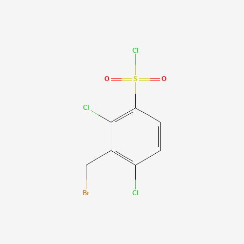 3-(bromomethyl)-2,4-dichlorobenzene-1-sulfonyl chloride (CAS: 188440-21-3) - Chemical Structure and Molecular Formula 