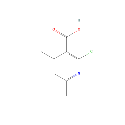 2-Chloro-4,6-dimethyl-3-pyridinecarboxylic acid (CAS: 66662-48-4) - Chemical Structure and Molecular Formula 