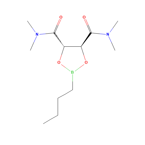 2-BUTYL-1,3,2-DIOXABOROLANE-4S,5S-DICARBOXYLIC ACID BIS(DIMETHYLAMIDE) (CAS: 161344-84-9) - Chemical Structure and Molecular Formula 