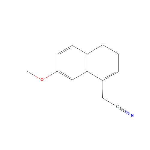 7-METHOXY-3,4-DIHYDRO-1-NAPHTHALENYL-ACETONITRILE (CAS: 861960-34-1) - Chemical Structure and Molecular Formula 